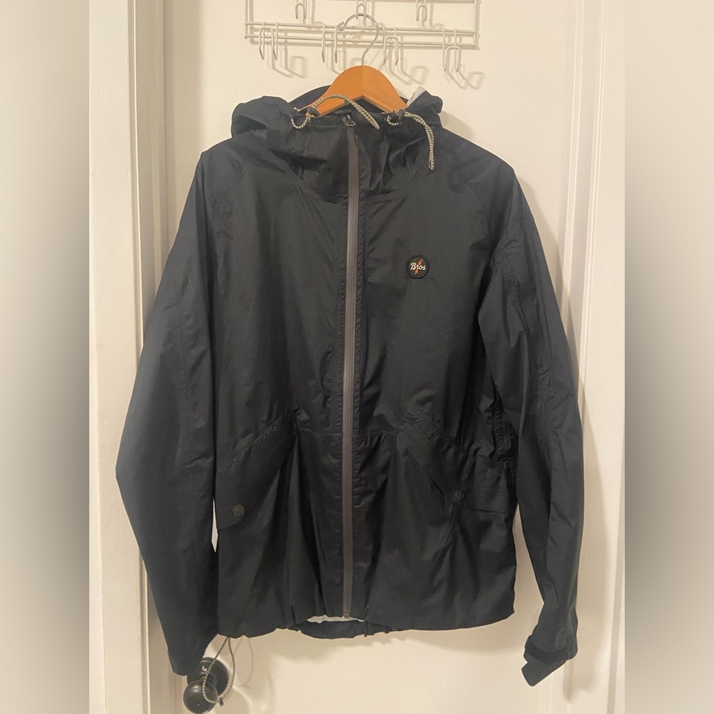 Howler Bros men's M black ripstop hooded wind breaker outerwear